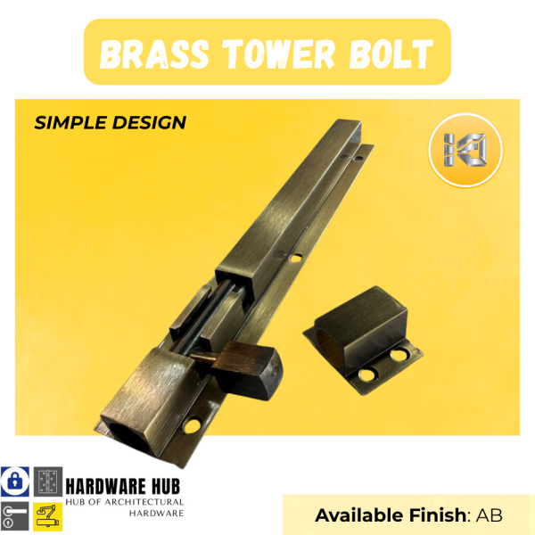 TOWER BOLT BRASS SIMPLE 
