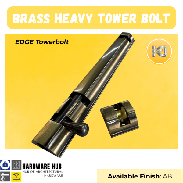 TOWER BOLT BRASS EDGE DESIGN