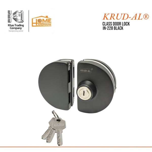 KHAS KRUDAL GLASS DOOR D LOCK BLACK