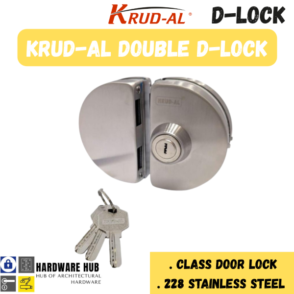 KHAS KRUDAL GLASS DOOR D LOCK DOUBLE 