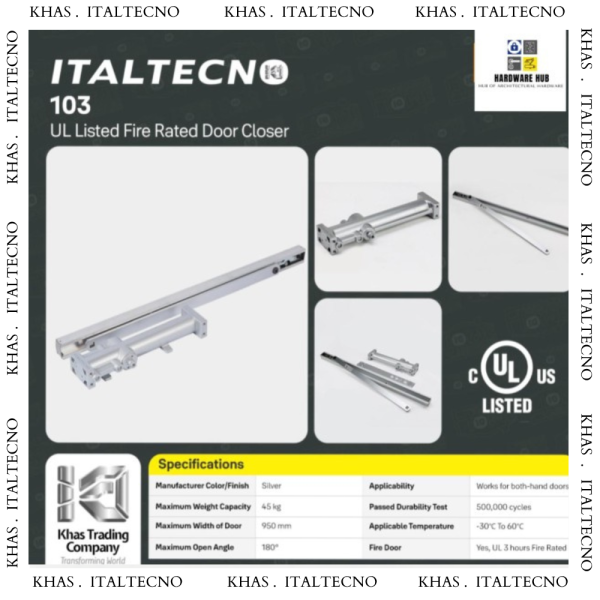 KHAS ITALTECNO CONCEALED DOOR CLOSER