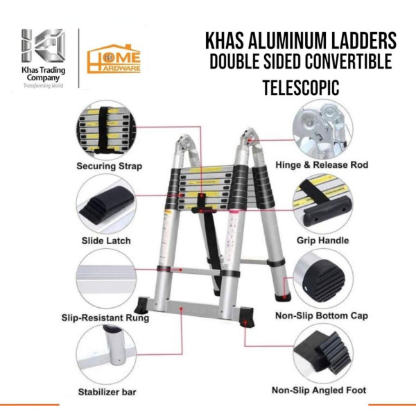 KHAS TELESCOPIC 2 WAY LADDER