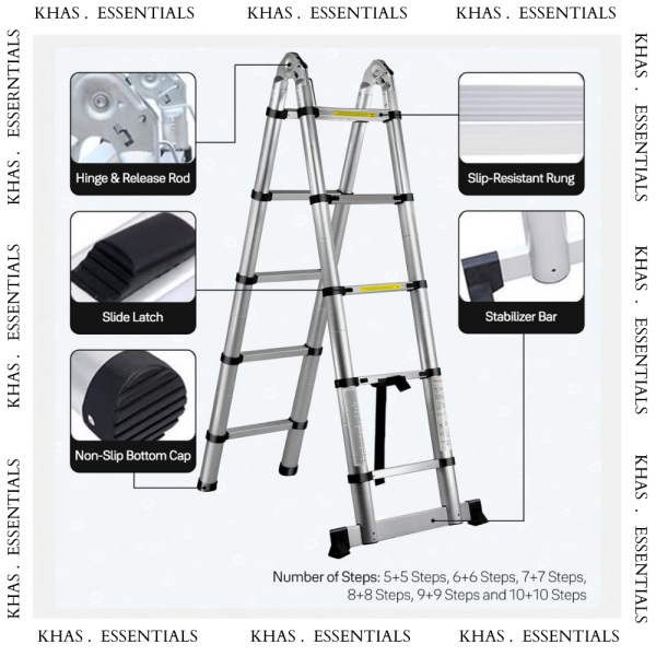 KHAS TELESCOPIC 2 WAY LADDER